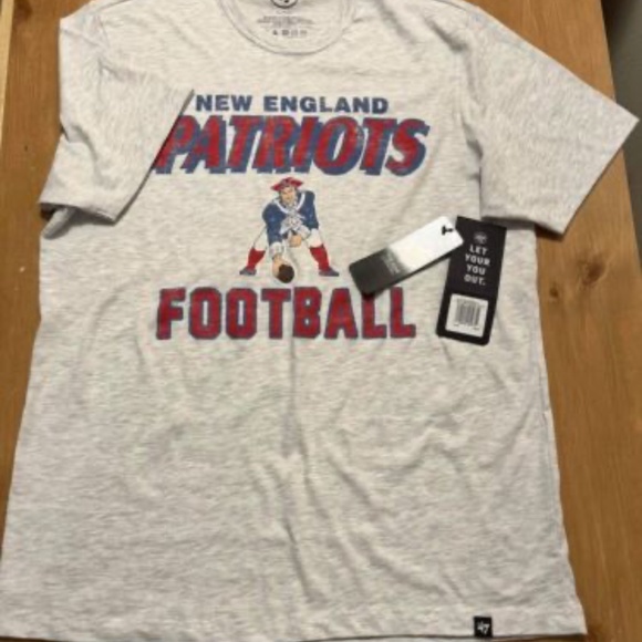 Mens Patriots Gray Dozer Franklin Pat Patriot s/s tee size medium - Picture 2 of 3